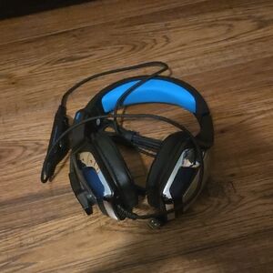 Blue and Black Gaming Headset